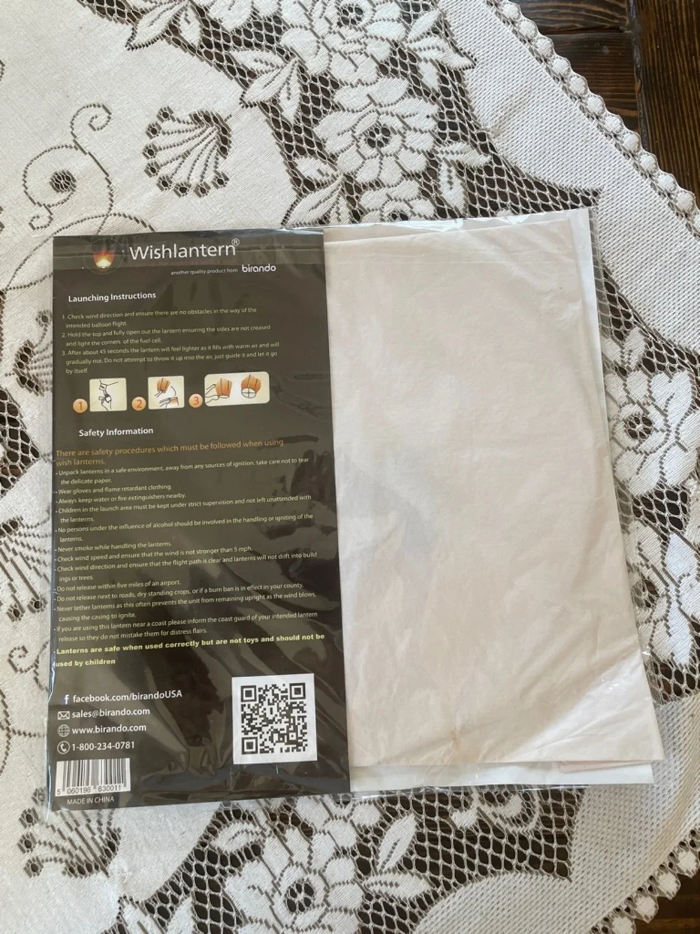 Wishlantern by Birando Eco-Wish Cream Single Unopened Lantern